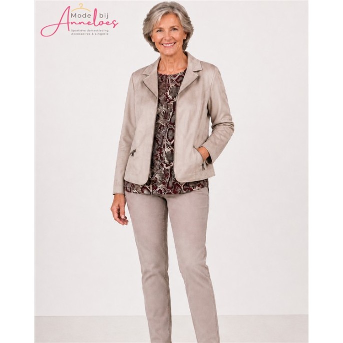 Barbara Lebek blazer suedine 15862062 Grege